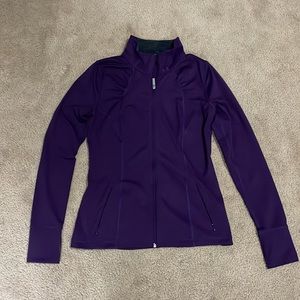 Under Armour Fitted Zip Up. Size Large. Purple